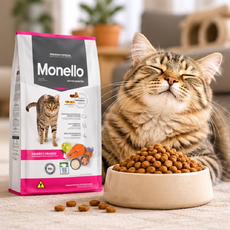 غذای خشک گربه مونلو میکس با طعم مرغ و ماهی سالمون 15 کیلوگرم Monlo Food