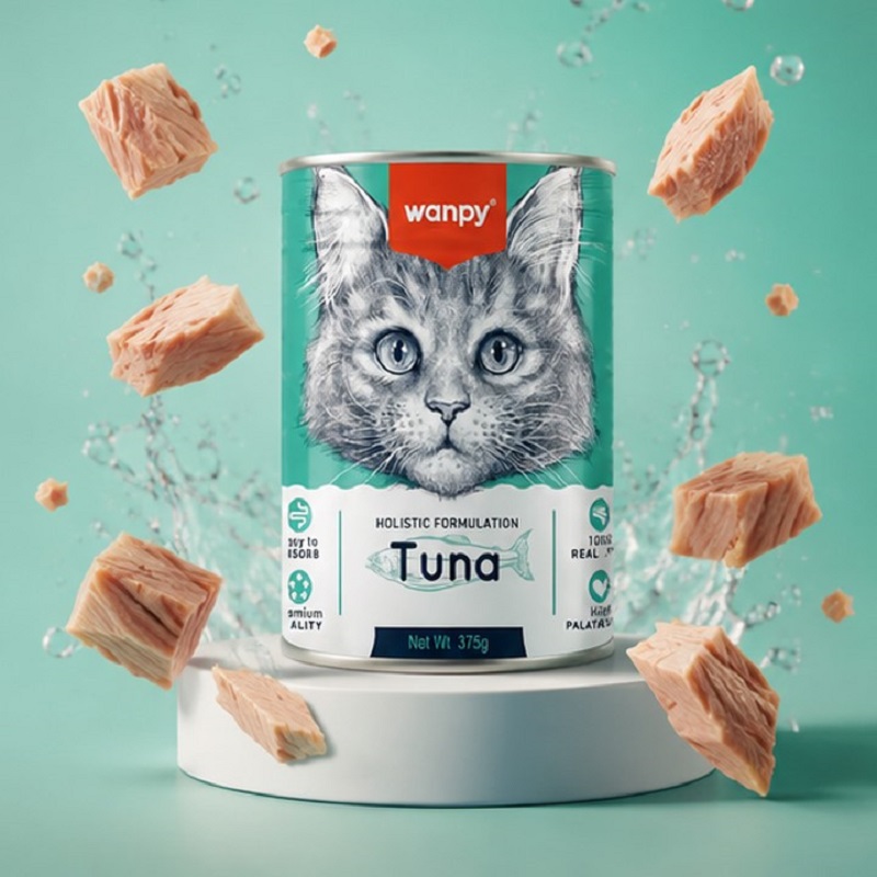 کنسرو گربه با طعم ماهی تن ونپی 375 گرم Wanpy Canned