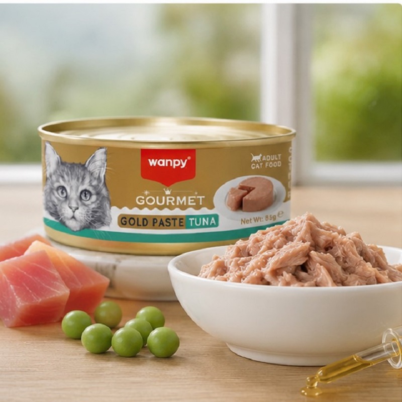 کنسرو گربه گورمت ونپی با طعم مرغ 85 گرم Wanpy Canned