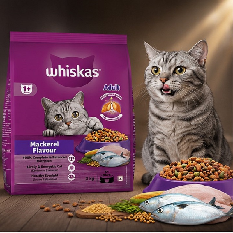 غذای خشک گربه بالغ با طعم ماهی ویسکاس 300 گرم Whiskas Food