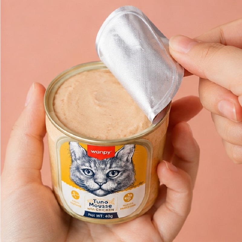 ووم گربه ونپی با طعم مرغ و ماهی تن انگلیسی نویس 40 گرم 6 عددی Wanpy Mousse