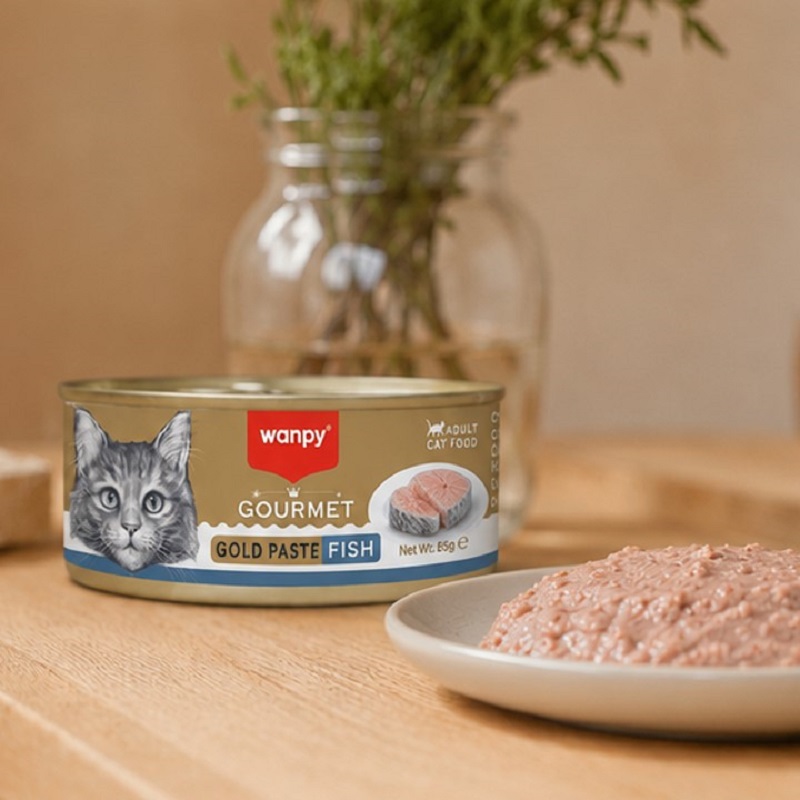 کنسرو گربه گورمت ونپی با طعم ماهی تن 85 گرم Wanpy Canned