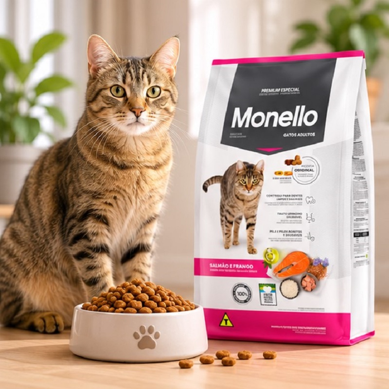 غذای خشک گربه مونلو میکس با طعم مرغ و ماهی سالمون 15 کیلوگرم Monlo Food