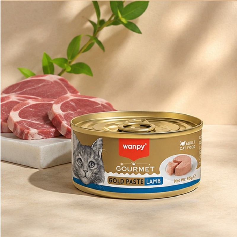 کنسرو گربه گورمت ونپی با طعم گوشت بره 85 گرم Wanpy Canned