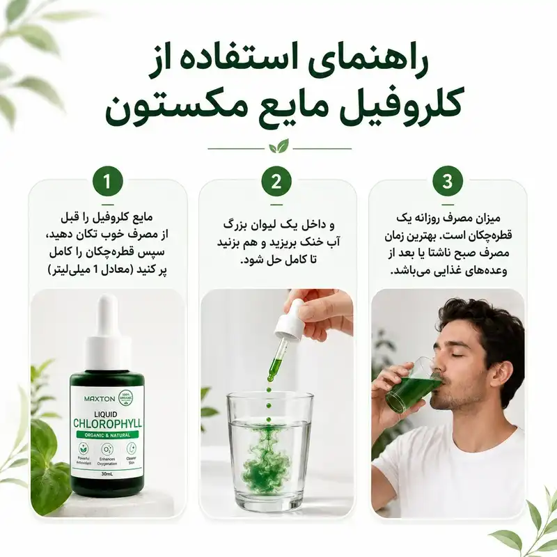کلروفیل مایع مکستون مدل Organic