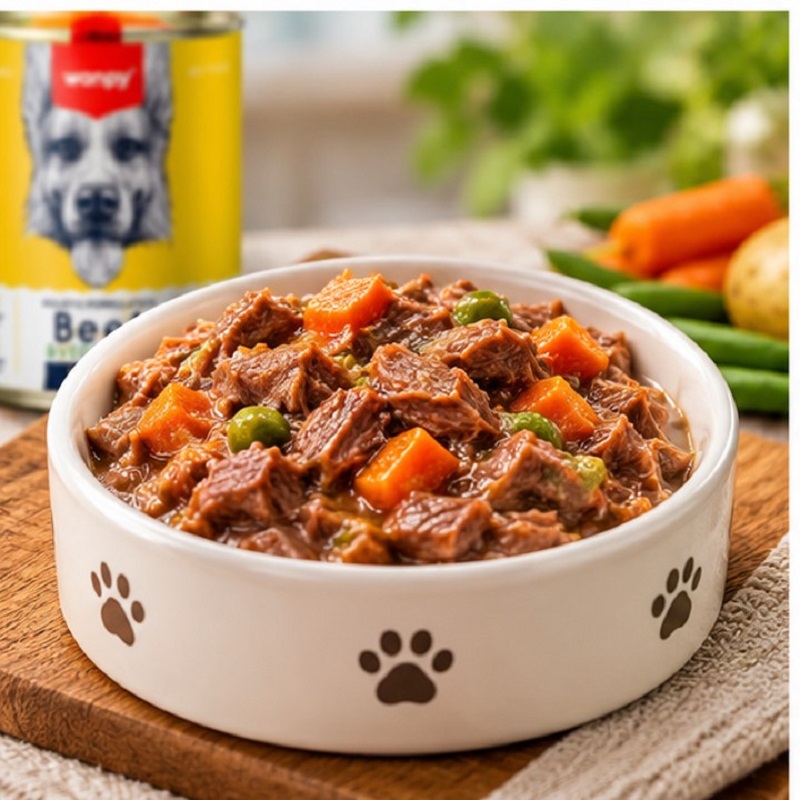کنسرو سگ با طعم گوشت ونپی 375 گرم Wanpy Food