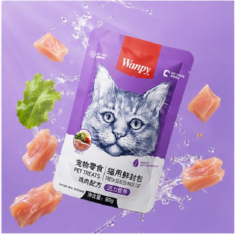 پوچ گربه ونپی با طعم مرغ 80 گرم Wanpy Pouch