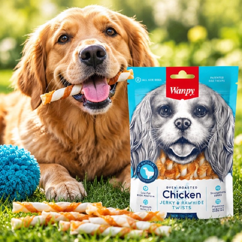 تشویقی سگ ونپی دورپیچ مرغ 100 گرم Wanpy Snack