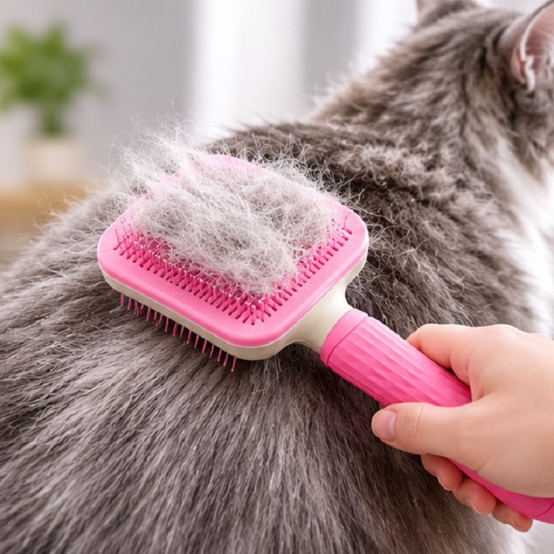 برس مو سگ و گربه با دکمه تخلیه وارداتی Hair Brush