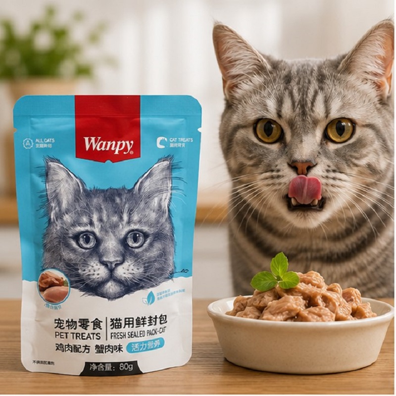 پوچ گربه ونپی با طعم ماهی تن 80 گرم Wanpy Pouch