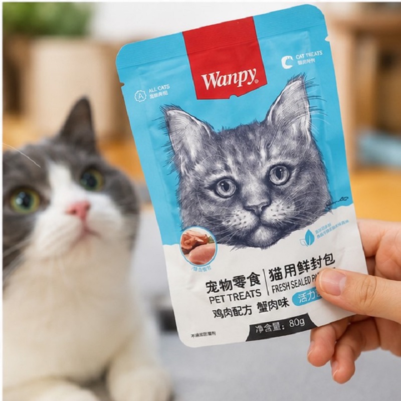پوچ گربه ونپی با طعم ماهی تن 80 گرم Wanpy Pouch