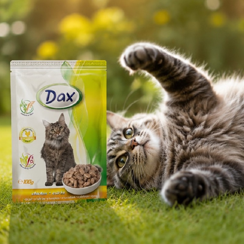 پوچ گربه در طعم مرغ دکس ۱۰۰ گرم Dax Pouch