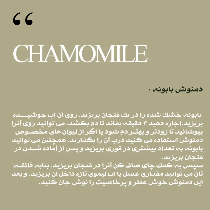 دمنوش بابونه ممتاز سرمد 110 گرم 2 عددی