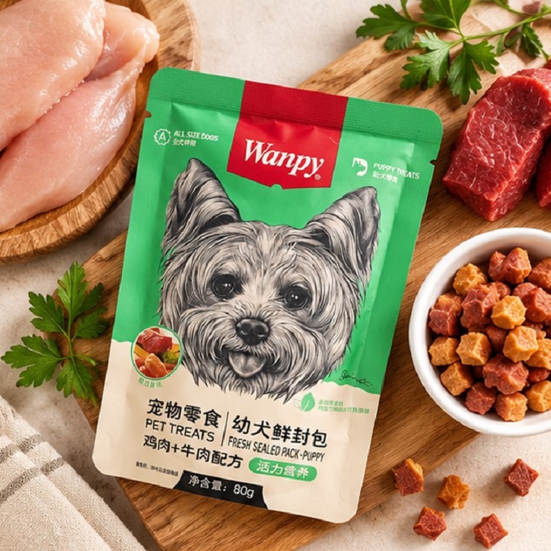 پوچ سگ ونپی طعم جگر مرغ و گوشت 80 گرم Wanpy Pouch