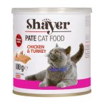 کنسرو غذای گربه شایر مدل پته مرغ و بوقلمون Shayer وزن 800 گرم